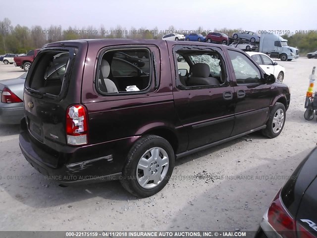 1GNDV23128D188454 - 2008 CHEVROLET UPLANDER LS 勃艮第红 照片 4