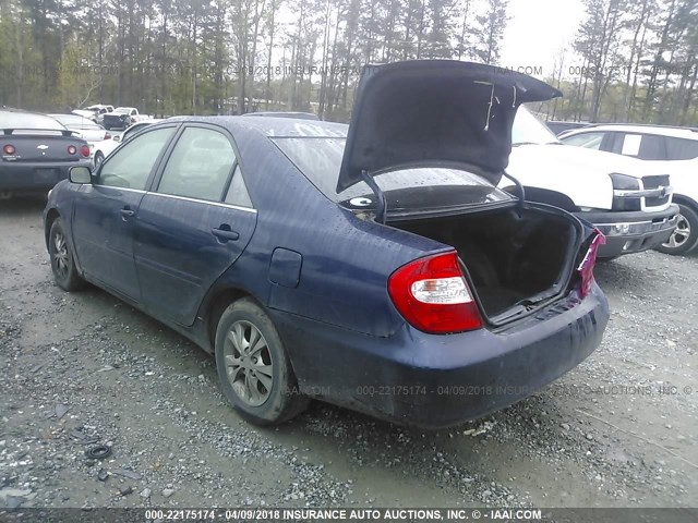 4T1BF32K14U082046 - 2004 TOYOTA CAMRY LE/XLE/SE მუქი ლურჯი ფოტო 3