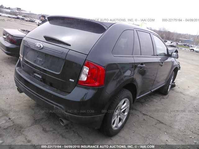 2FMDK4GC8EBB51737 - 2014 FORD EDGE SE BLACK photo 4