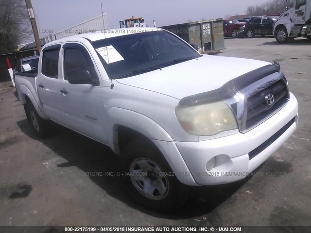 5TEJU62N97Z458733 - 2007 TOYOTA TACOMA DOUBLE CAB PRERUNNER WHITE photo 1