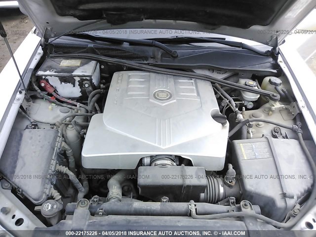 1G6DM57T470107066 - 2007 CADILLAC CTS SILVER photo 10
