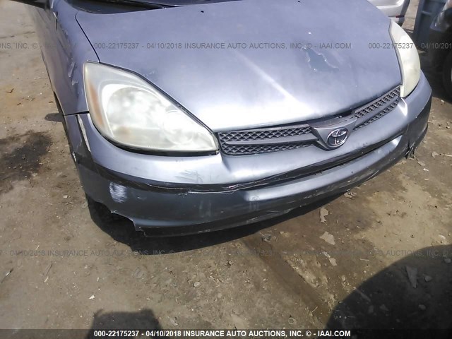 5TDZA23C05S300888 - 2005 TOYOTA SIENNA CE/LE BLUE photo 6