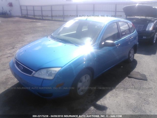 1FAHP37N77W334461 - 2007 FORD FOCUS ZX5/S/SE/SES BLUE photo 2