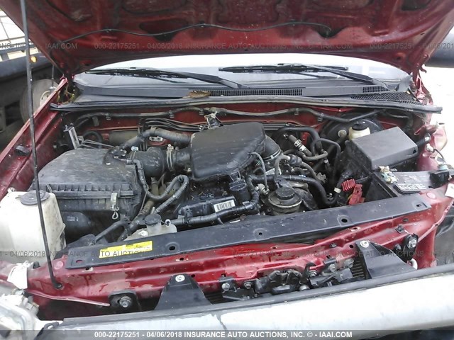 5TFJX4GNXFX038411 - 2015 TOYOTA TACOMA DOUBLE CAB PRERUNNER RED photo 10
