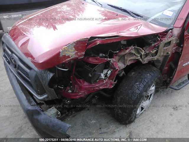 5TFJX4GNXFX038411 - 2015 TOYOTA TACOMA DOUBLE CAB PRERUNNER RED photo 6