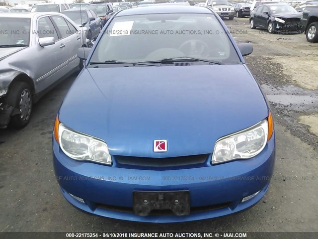 1G8AV15F56Z112350 - 2006 SATURN ION LEVEL 3 BLUE photo 6