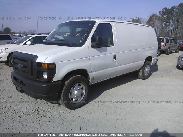 1FTNE2EL1DDA88254 - 2013 FORD ECONOLINE E250 VAN WHITE photo 2