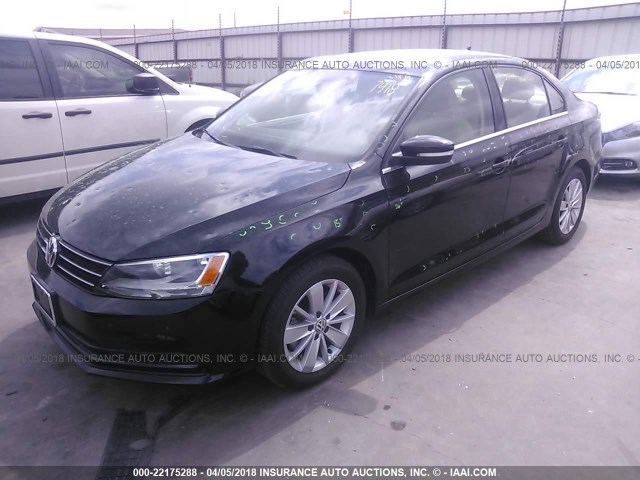 3VWD67AJ8GM363845 - 2016 VOLKSWAGEN JETTA SE BLACK photo 2