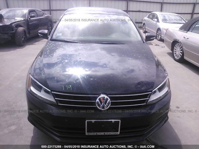 3VWD67AJ8GM363845 - 2016 VOLKSWAGEN JETTA SE BLACK photo 6