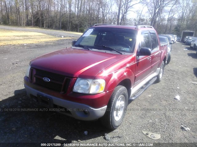 1FMZU77E62UB71803 - 2002 FORD EXPLORER SPORT TR  RED photo 2