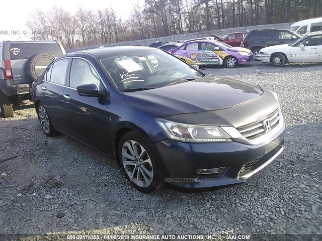 1HGCR2F52DA264789 - 2013 HONDA ACCORD SPORT BLUE photo 1