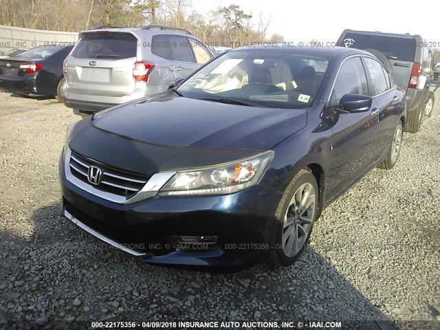 1HGCR2F52DA264789 - 2013 HONDA ACCORD SPORT ლურჯი ფოტო 2