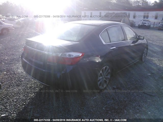 1HGCR2F52DA264789 - 2013 HONDA ACCORD SPORT ლურჯი ფოტო 4