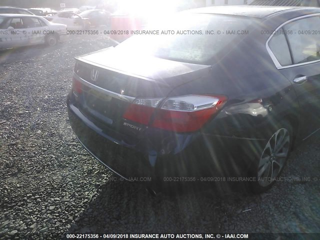 1HGCR2F52DA264789 - 2013 HONDA ACCORD SPORT ლურჯი ფოტო 6