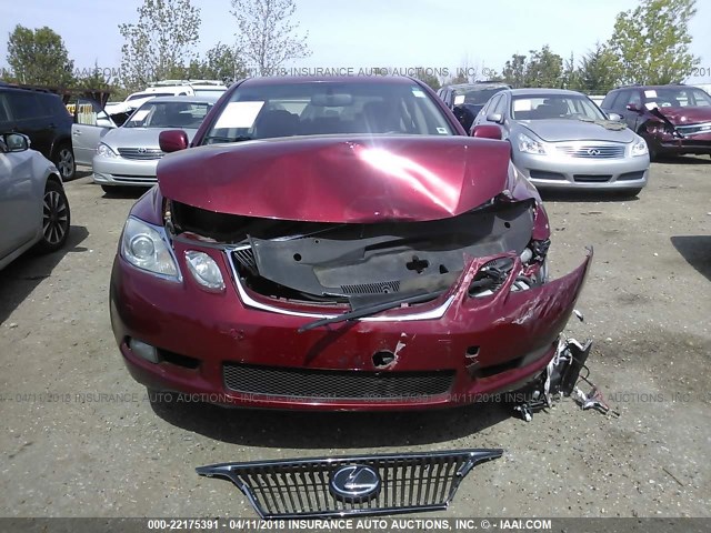 JTHCH96S960015364 - 2006 LEXUS GS GENERATION 200 300 RED photo 6