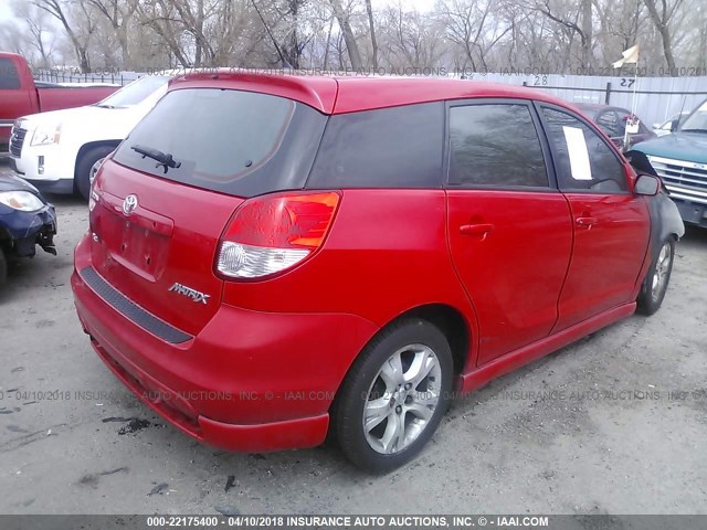 2T1KR32E13C067919 - 2003 TOYOTA COROLLA MATRIX XR RED photo 4