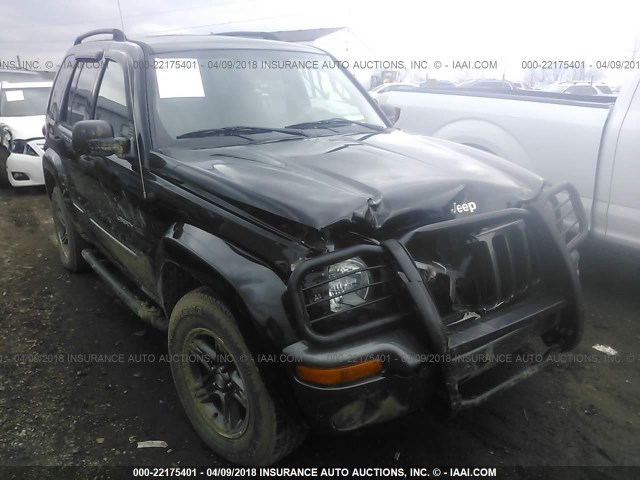 1J4GL48K74W315135 - 2004 JEEP LIBERTY SPORT BLACK photo 1