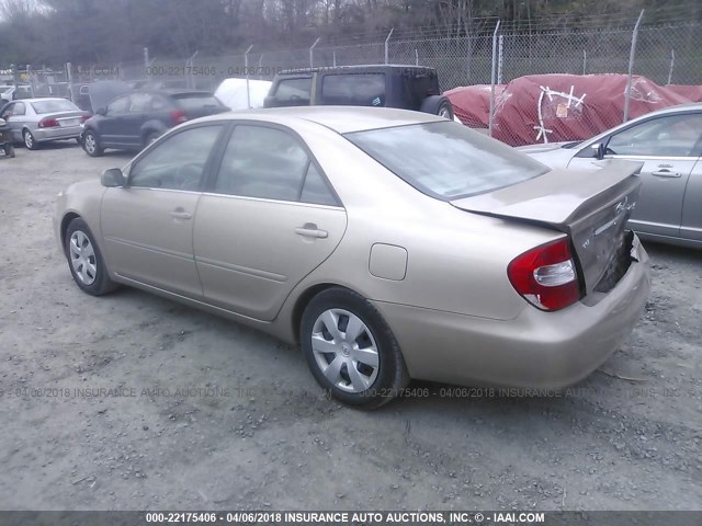 4T1BE32K22U072724 - 2002 TOYOTA CAMRY LE/XLE/SE 香槟色 照片 3