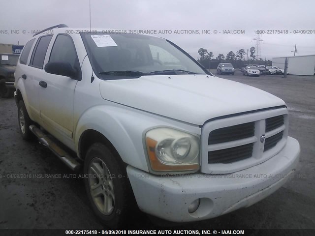 1D4HD48NX4F211968 - 2004 DODGE DURANGO SLT WHITE photo 1