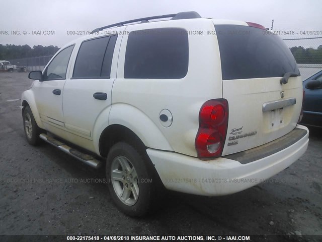 1D4HD48NX4F211968 - 2004 DODGE DURANGO SLT WHITE photo 3