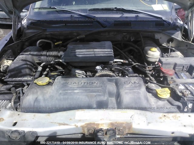 1D4HS48N23F553225 - 2003 DODGE DURANGO SLT SILVER photo 10