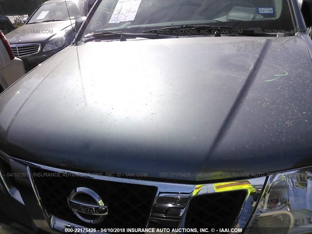 1N6AD0ER3GN722377 - 2016 NISSAN FRONTIER S/SV/SL/PRO-4X GRAY photo 10