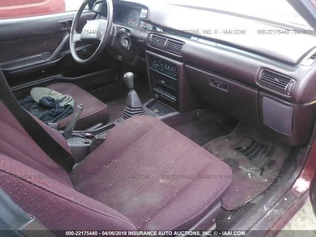 JT2SV21J1K0015969 - 1989 TOYOTA CAMRY DLX RED photo 5