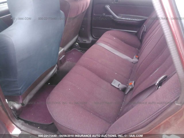 JT2SV21J1K0015969 - 1989 TOYOTA CAMRY DLX RED photo 8