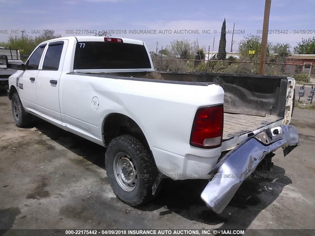 3C6UR5HL0DG614476 - 2013 RAM 2500 ST WHITE photo 3