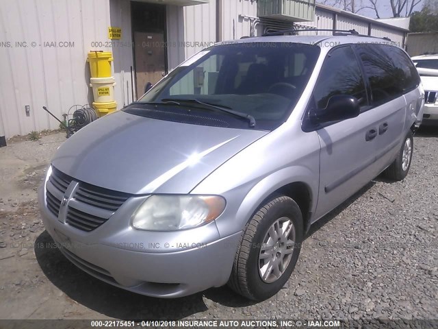 1D4GP24R25B113056 - 2005 DODGE GRAND CARAVAN SE SILVER photo 2