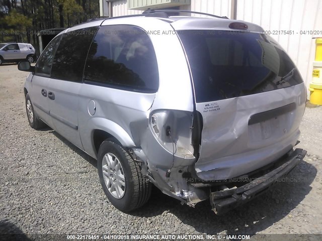 1D4GP24R25B113056 - 2005 DODGE GRAND CARAVAN SE SILVER photo 3