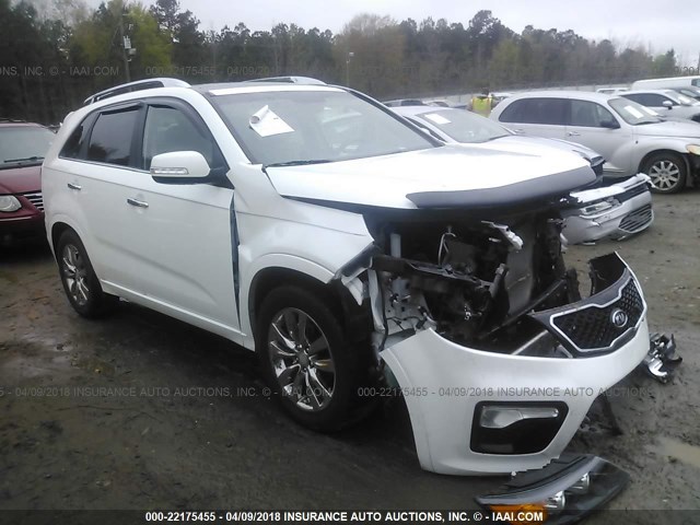 5XYKW4A26DG366026 - 2013 KIA SORENTO SX WHITE photo 1