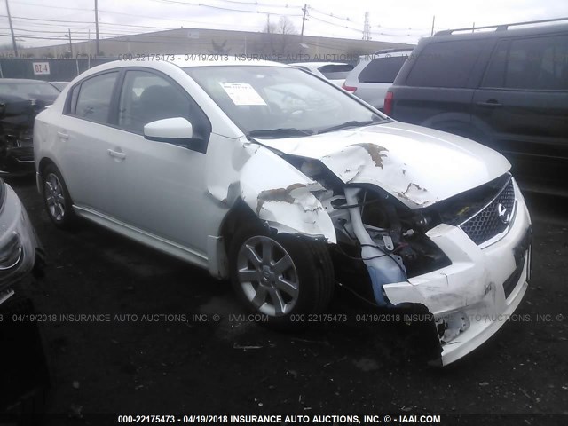 3N1AB6AP0CL620760 - 2012 NISSAN SENTRA 2.0/2.0S/SR/2.0SL WHITE photo 1