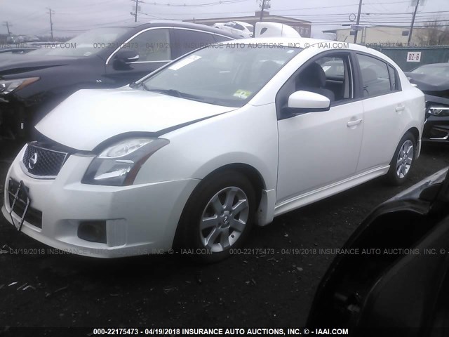 3N1AB6AP0CL620760 - 2012 NISSAN SENTRA 2.0/2.0S/SR/2.0SL WHITE photo 2