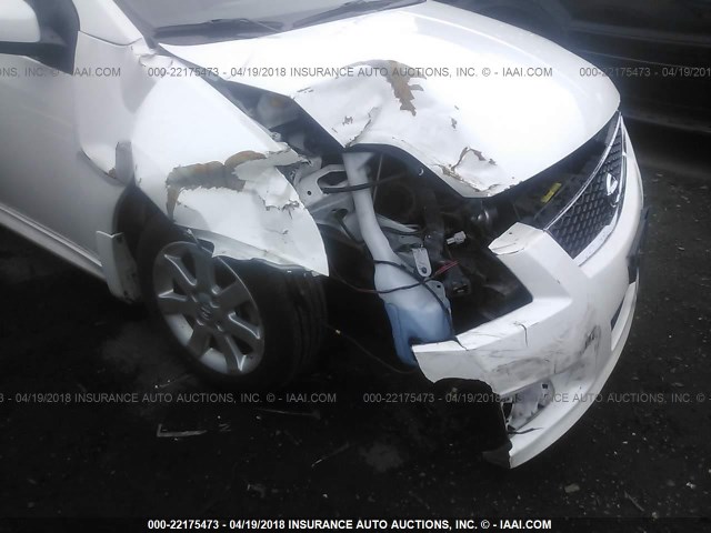 3N1AB6AP0CL620760 - 2012 NISSAN SENTRA 2.0/2.0S/SR/2.0SL WHITE photo 6