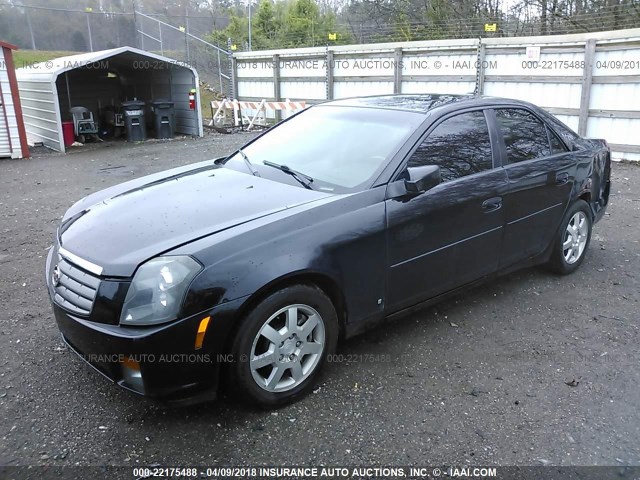 1G6DP577660104551 - 2006 CADILLAC CTS HI FEATURE V6 BLACK photo 2