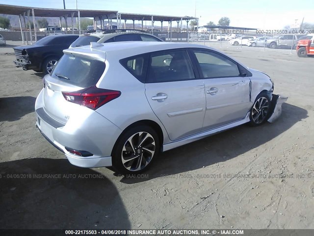 JTNKARJE1GJ513214 - 2016 TOYOTA SCION IM SILVER photo 4