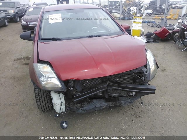 3N1AB6AP1BL634567 - 2011 NISSAN SENTRA 2.0/2.0S/SR/2.0SL RED photo 6