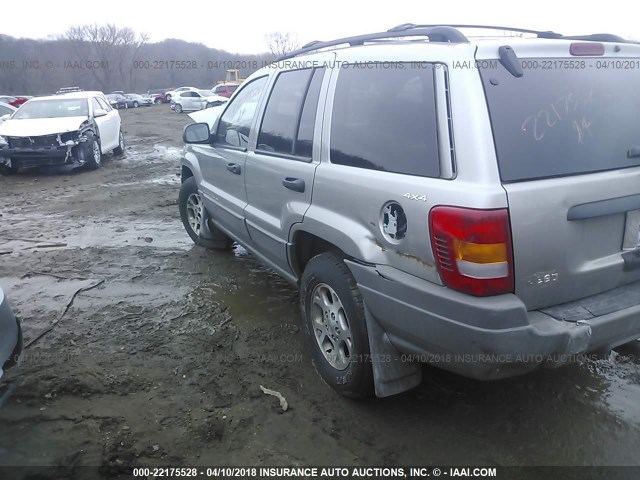 1J4GW48S9YC105795 - 2000 JEEP GRAND CHEROKEE LAREDO BROWN photo 3