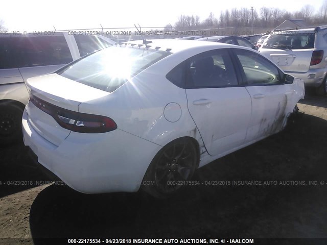 1C3CDFAA5GD530368 - 2016 DODGE DART SE WHITE photo 4