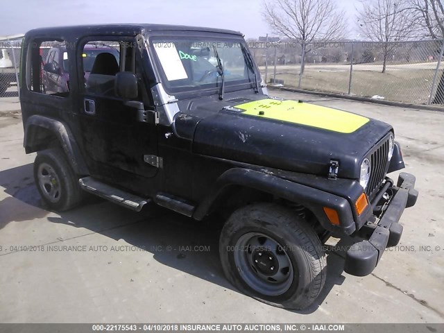 1J4FA49S7YP707354 - 2000 JEEP WRANGLER / TJ SPORT BLACK photo 1