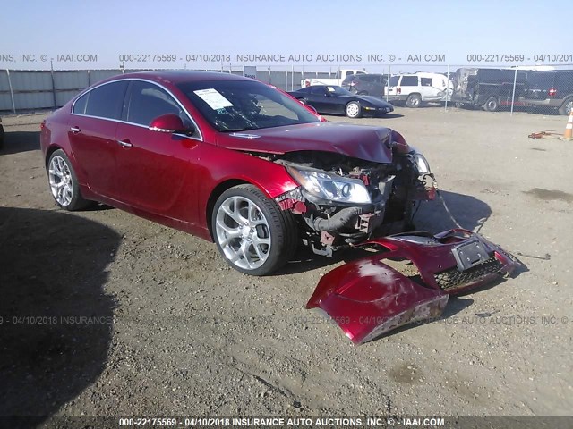 2G4GV5GV7D9191518 - 2013 BUICK REGAL GS RED photo 1