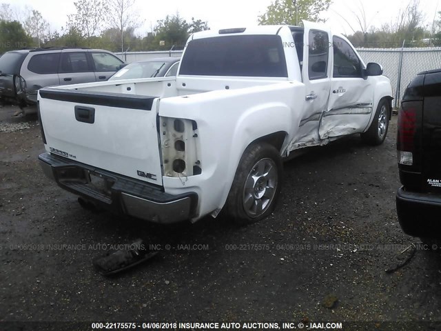 3GTEC23J49G278065 - 2009 GMC SIERRA C1500 SLE WHITE photo 4