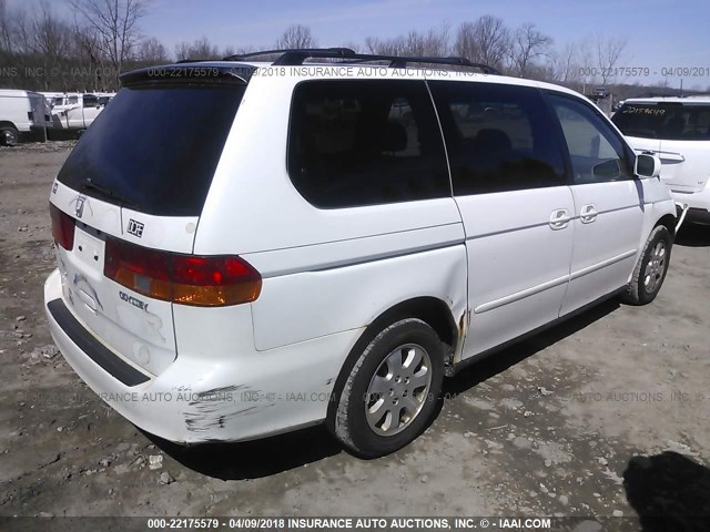5FNRL18962B053278 - 2002 HONDA ODYSSEY EXL თეთრი ფოტო 4