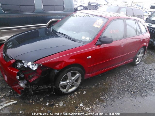 JM1BJ245631147185 - 2003 MAZDA PROTEGE PR5 RED photo 2