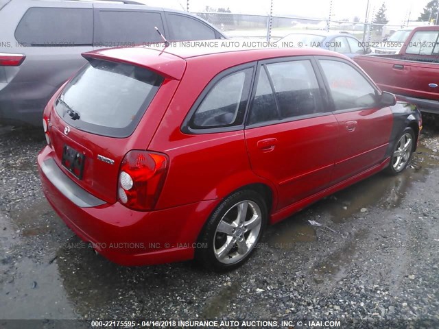 JM1BJ245631147185 - 2003 MAZDA PROTEGE PR5 RED photo 4