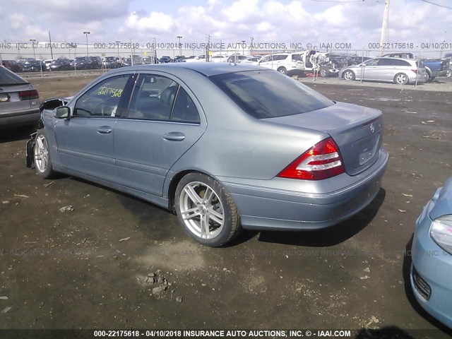 WDBRF92H36F785650 - 2006 MERCEDES-BENZ C GENERATION 2006 280 4MATIC Light Blue photo 3