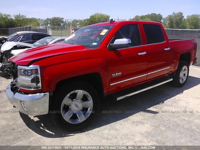 3GCUKSEC0GG171041 - 2016 CHEVROLET SILVERADO K1500 LTZ RED photo 2