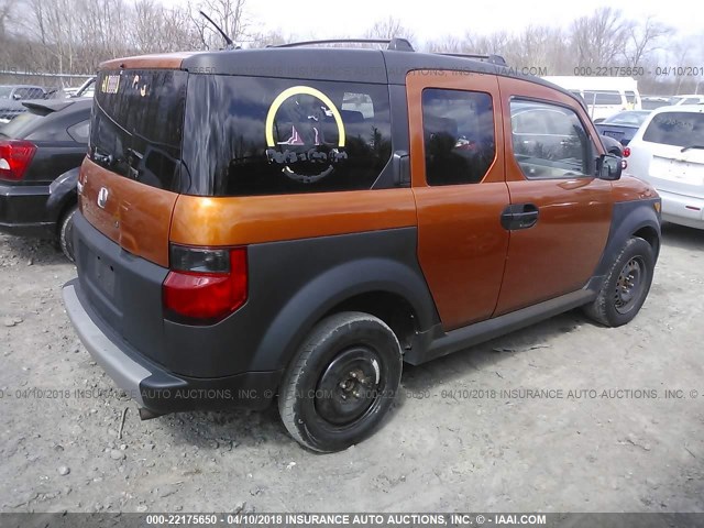 5J6YH28347L007784 - 2007 HONDA ELEMENT LX ORANGE photo 4