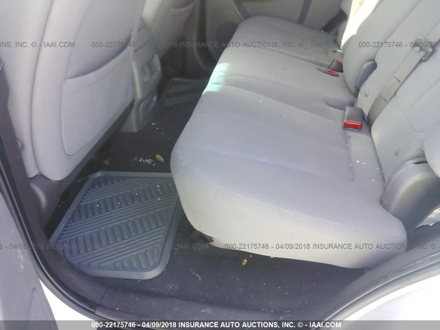 5XYZGDAB8BG019368 - 2011 HYUNDAI SANTA FE GLS SILVER photo 8